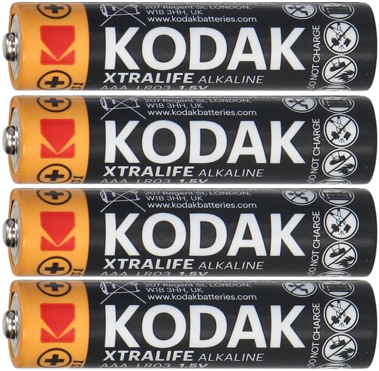 Baterie „Kodak XTRALIFE“ šarminės AAA LR03 baterijos, 4 vnt.
