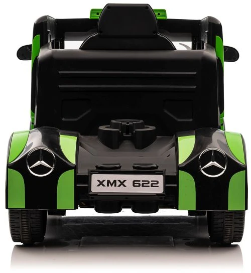 Lean Cars Vienvietis elektromobilis vaikams Mercedes-Benz Axor XMX622, žalias