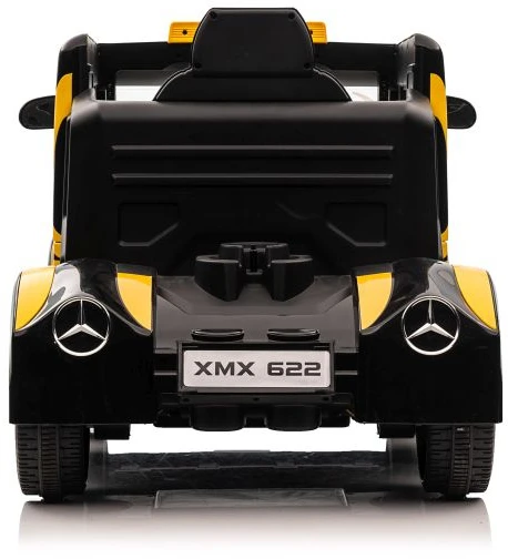 Lean Cars Vienvietis elektromobilis vaikams Mercedes-Benz Axor XMX622, geltonas