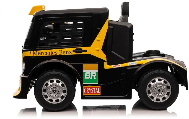 Lean Cars Vienvietis elektromobilis vaikams Mercedes-Benz Axor XMX622, geltonas