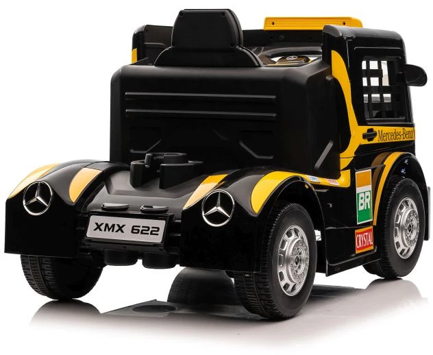 Lean Cars Vienvietis elektromobilis vaikams Mercedes-Benz Axor XMX622, geltonas