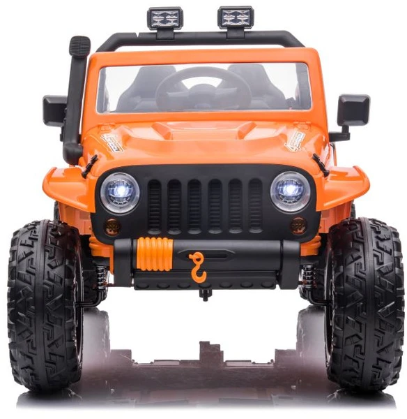 Lean Cars Akumuliatorinis dvivietis automobilis vaikams XB-1118 4x4, oranžinės spalvos