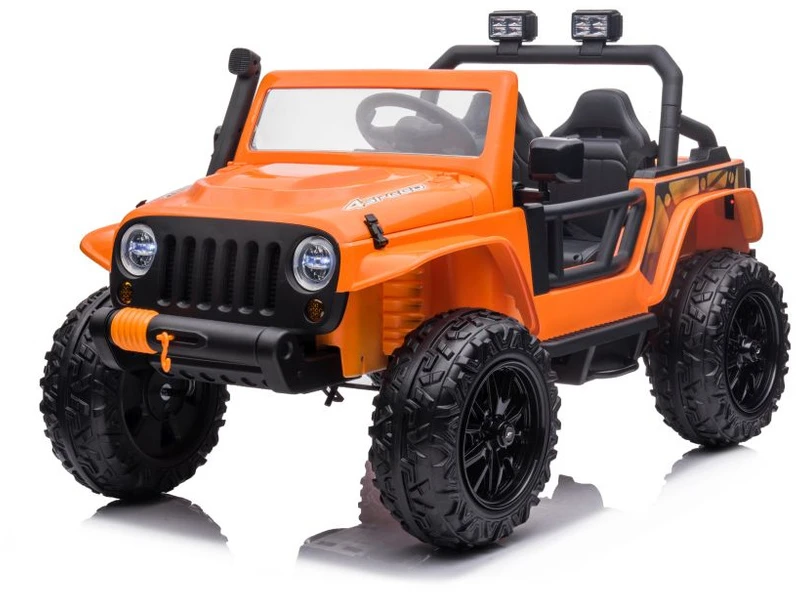 Lean Cars Akumuliatorinis dvivietis automobilis vaikams XB-1118 4x4, oranžinės spalvos aprašymas - Prekės nuotrauka