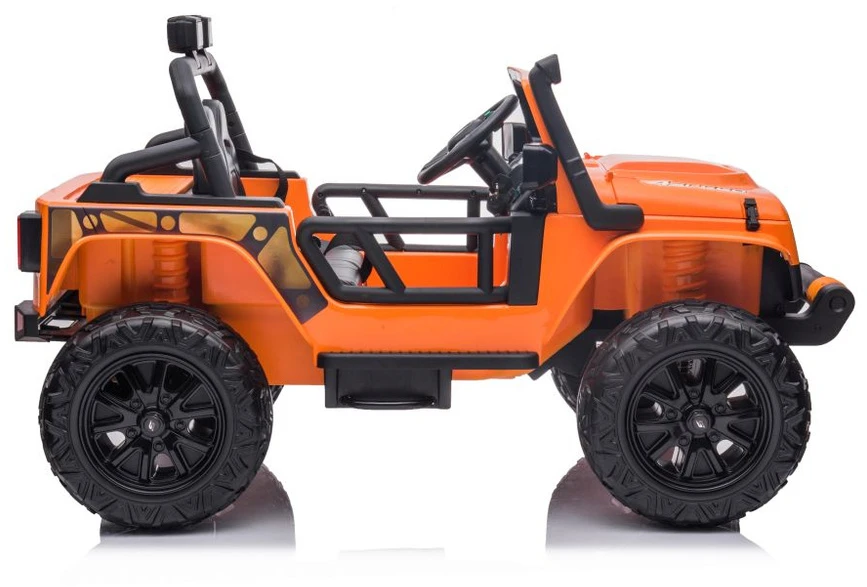 Lean Cars Akumuliatorinis dvivietis automobilis vaikams XB-1118 4x4, oranžinės spalvos