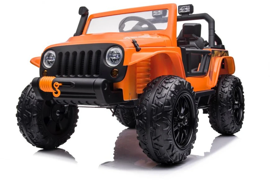 Lean Cars Akumuliatorinis dvivietis automobilis vaikams XB-1118 4x4, oranžinės spalvos