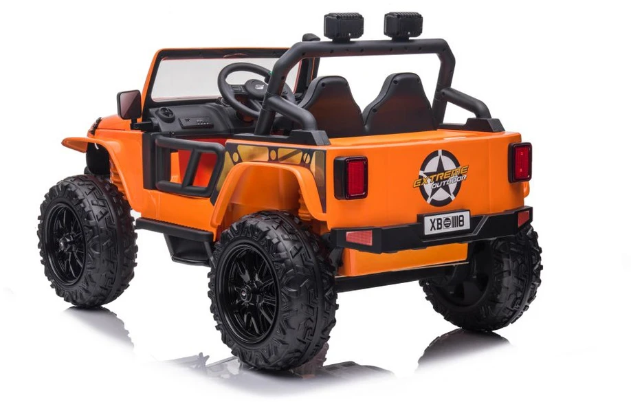 Lean Cars Akumuliatorinis dvivietis automobilis vaikams XB-1118 4x4, oranžinės spalvos aprašymas - Prekės nuotrauka