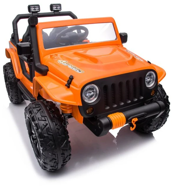 Lean Cars Akumuliatorinis dvivietis automobilis vaikams XB-1118 4x4, oranžinės spalvos