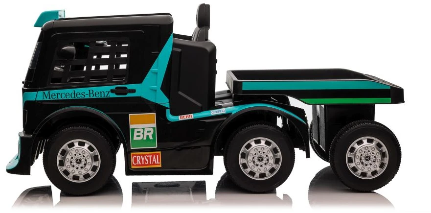 Lean Cars Vienvietis elektromobilis su priekaba Mercedes-Benz Axor XMX622, mėlynas
