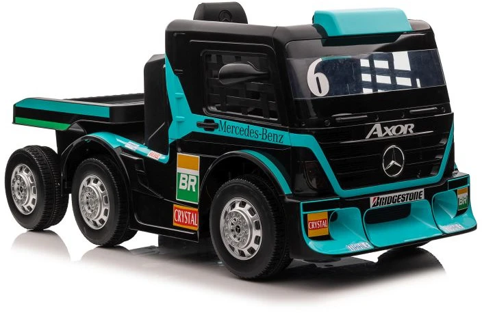 Lean Cars Vienvietis elektromobilis su priekaba Mercedes-Benz Axor XMX622, mėlynas