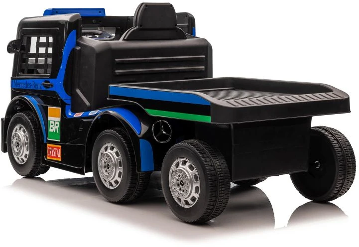 Lean Cars Vienvietis elektromobilis su priekaba Mercedes-Benz Axor XMX622, mėlynas