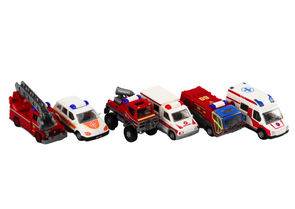 Lean Toys Komandinis gelbėjimo bazės žaislų rinkinys su 6 automobiliais