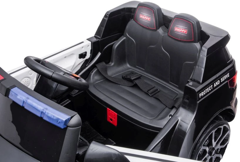 Lean Cars Vienvietis policijos elektromobilis BBH-021, baltas