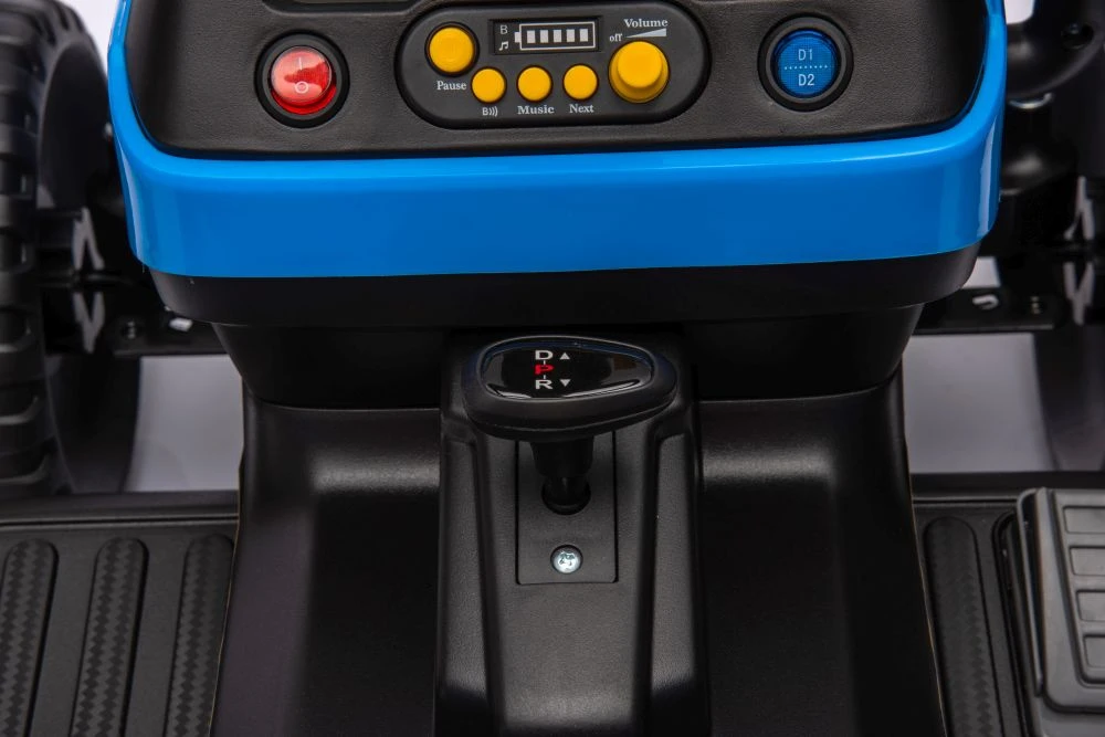 Lean Cars Vienvietis elektrinis traktorius su priekaba vaikams BBH-030, mėlynas