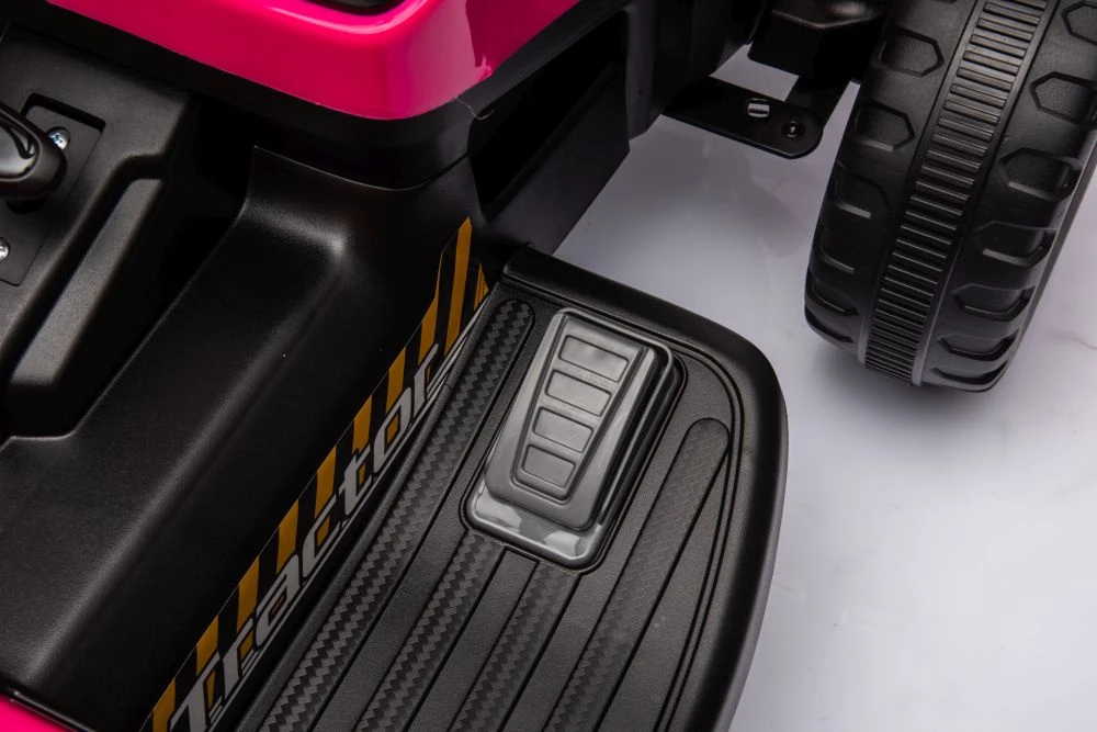 Lean Cars Vienvietis elektrinis traktorius su priekaba vaikams BBH-030, rožinis