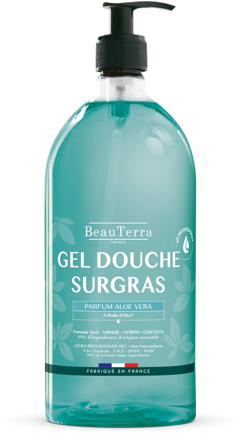 Beauterra Aloe Vera Gel De Ducha, 1000 ml