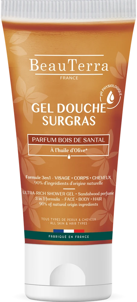 „BeauTerra“ itin sodrus dušo želė su santalu, 200 ml