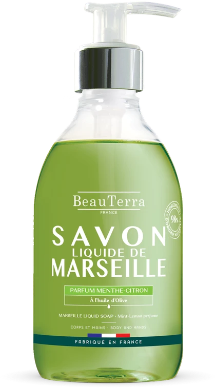 "Beauterra Marseille" mėtų ir citrinų muilas 300ml