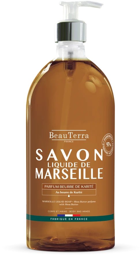 "Beauterra Marseille" taukmedžio sviesto muilas 1000ml