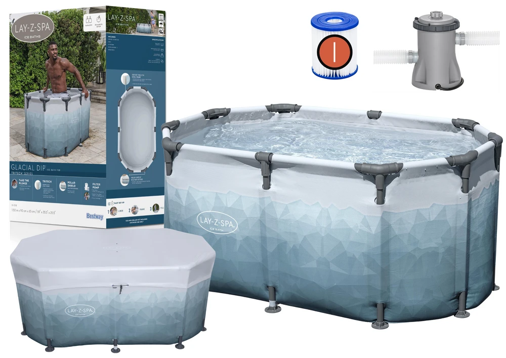 Baseinas. ledui karkasinis Bestway 6002N. pilkas. 431 l
