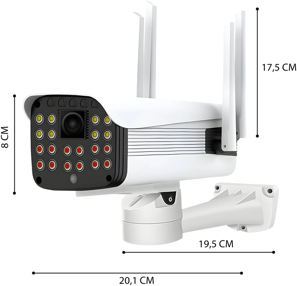 Belaidė lauko „Wifi IP“ kamera, 2 MP, „Full HD 1080p“, išmanioji aptikimo sistema, SD kortelė