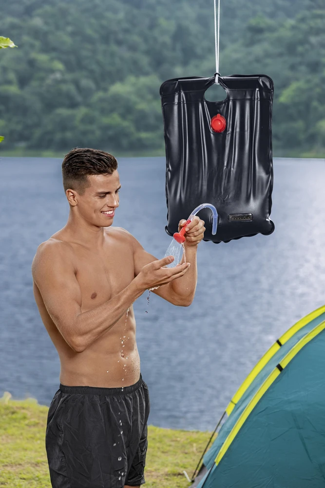 „Bestway 58224“ saulės energija varomas baseino dušas stovyklavimui, 20 l, 58 x 41 cm