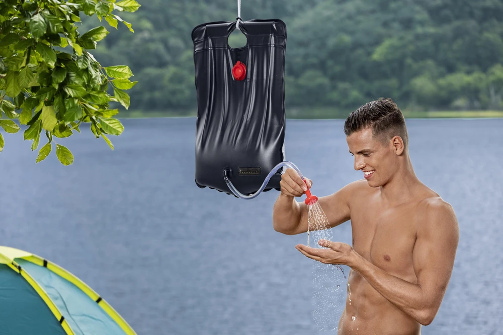 „Bestway 58224“ saulės energija varomas baseino dušas stovyklavimui, 20 l, 58 x 41 cm