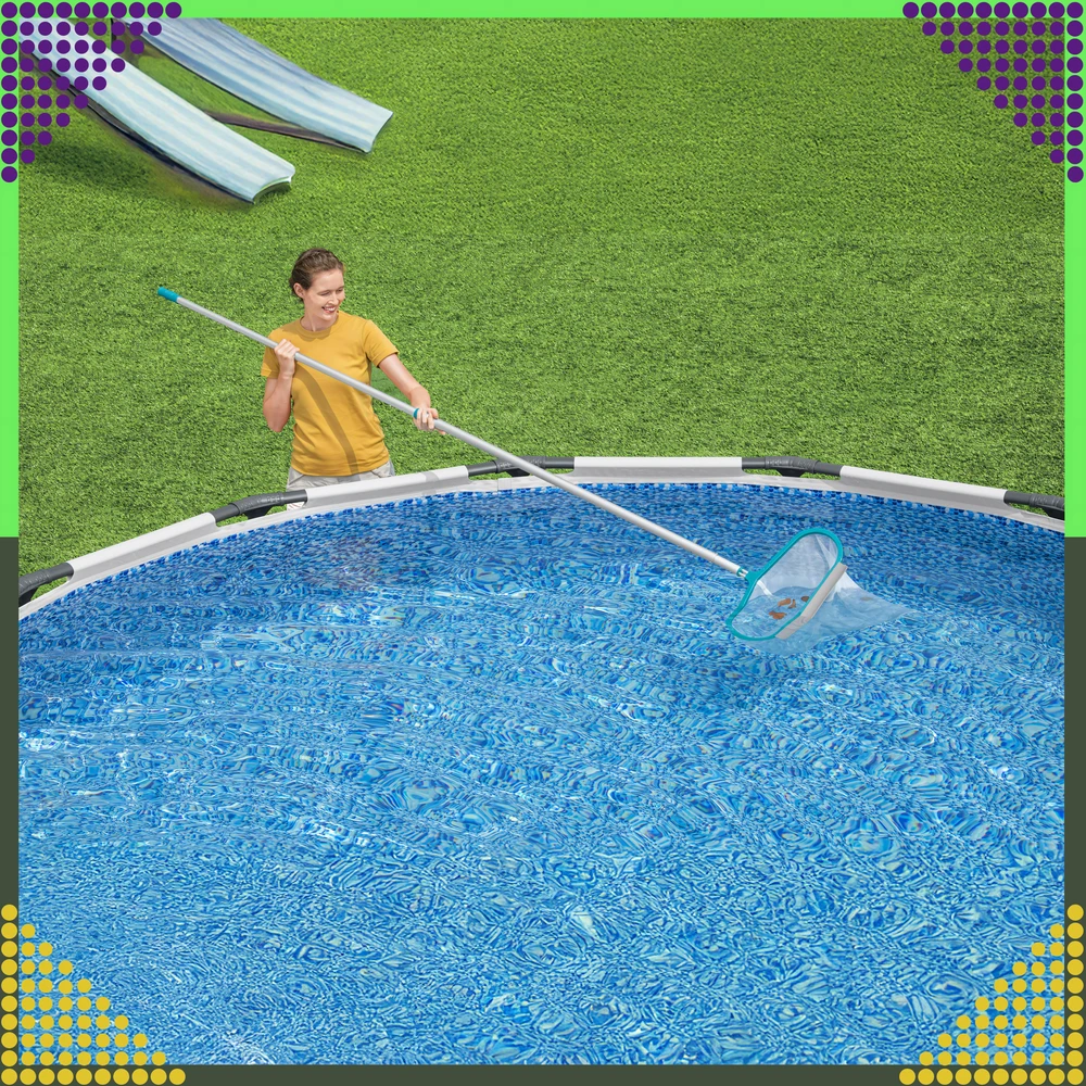 „Bestway 58661 AquaNet Deluxe“ baseino lapų rinkimo tinklas, 50 x 48 x 2,8 cm