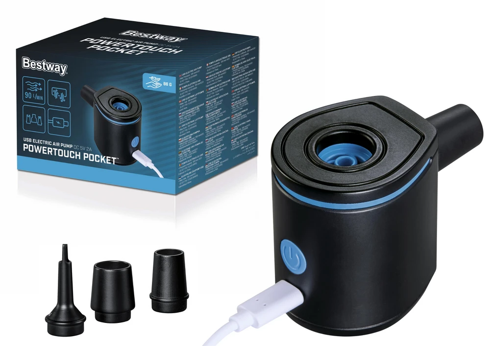 Bestway elektrinis USB oro siurblys + antgaliai 62289