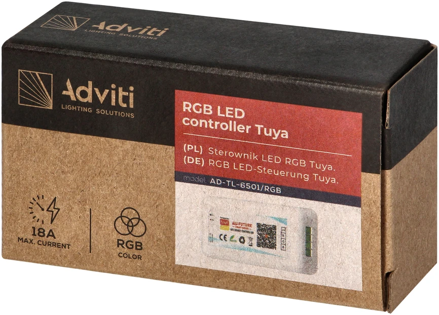 Orno Bezdprzewodowy „Tuya“ belaidis RGB LED juostų valdiklis, 5–24 V 18 A