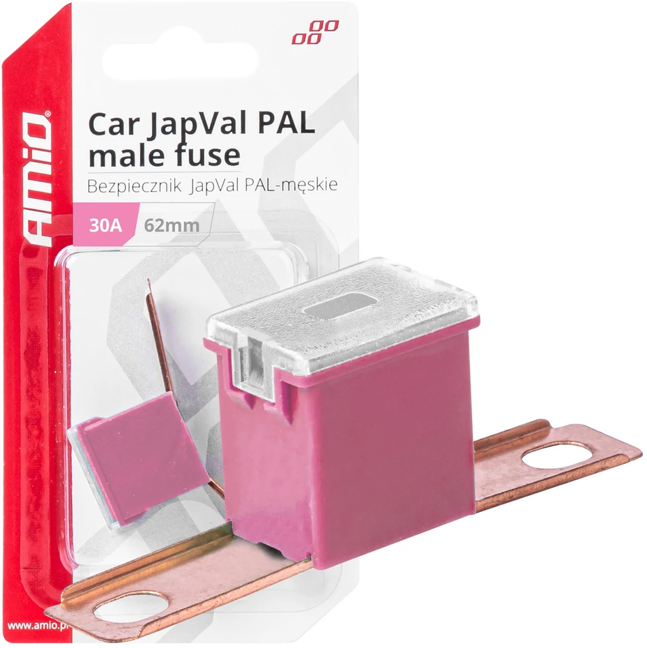 „Japval PAL“ automobilio saugiklis, vyriškas, 62 mm, 30 A, amio-03427