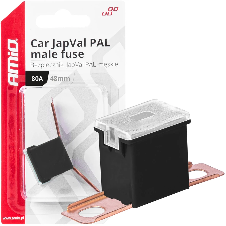 Japval PAL vyriškas automobilio saugiklis 48 mm 80 A amio-03423