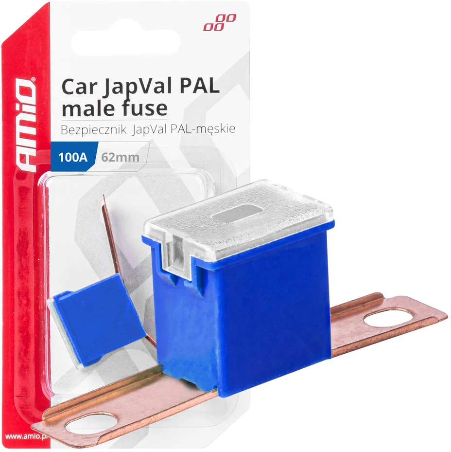 Japval PAL vyriškas automobilio saugiklis 62 mm 100 A amio-03433