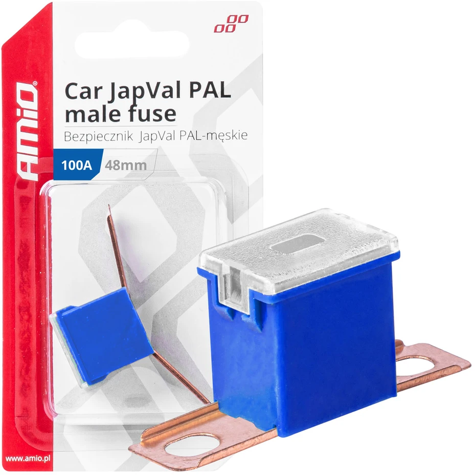 Japval PAL vyriškas automobilio saugiklis 48 mm 100 A amio-03424