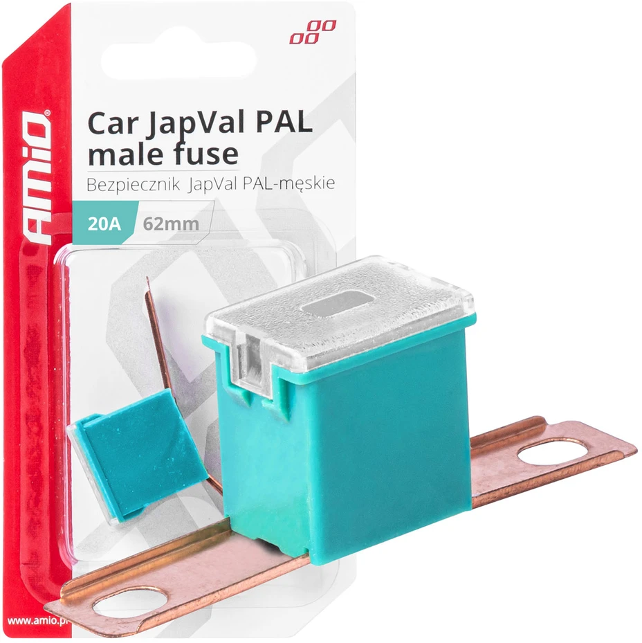 Japval PAL vyriškas automobilio saugiklis 62 mm 20 A amio-03426