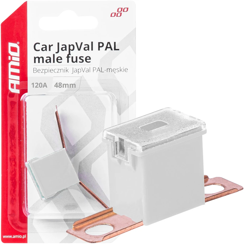 Japval PAL vyriškas automobilio saugiklis 48 mm 120 A amio-03425