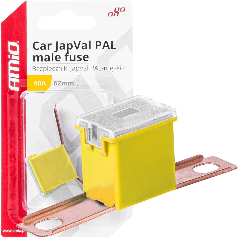 Japval PAL vyriškas automobilio saugiklis 62 mm 60 A amio-03430