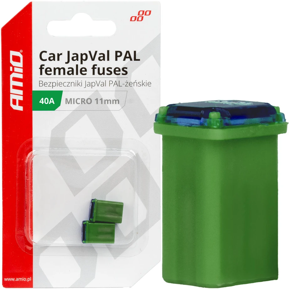 Japval automobilio saugikliai, moteriški, 40A, 2 vnt. amio-03461