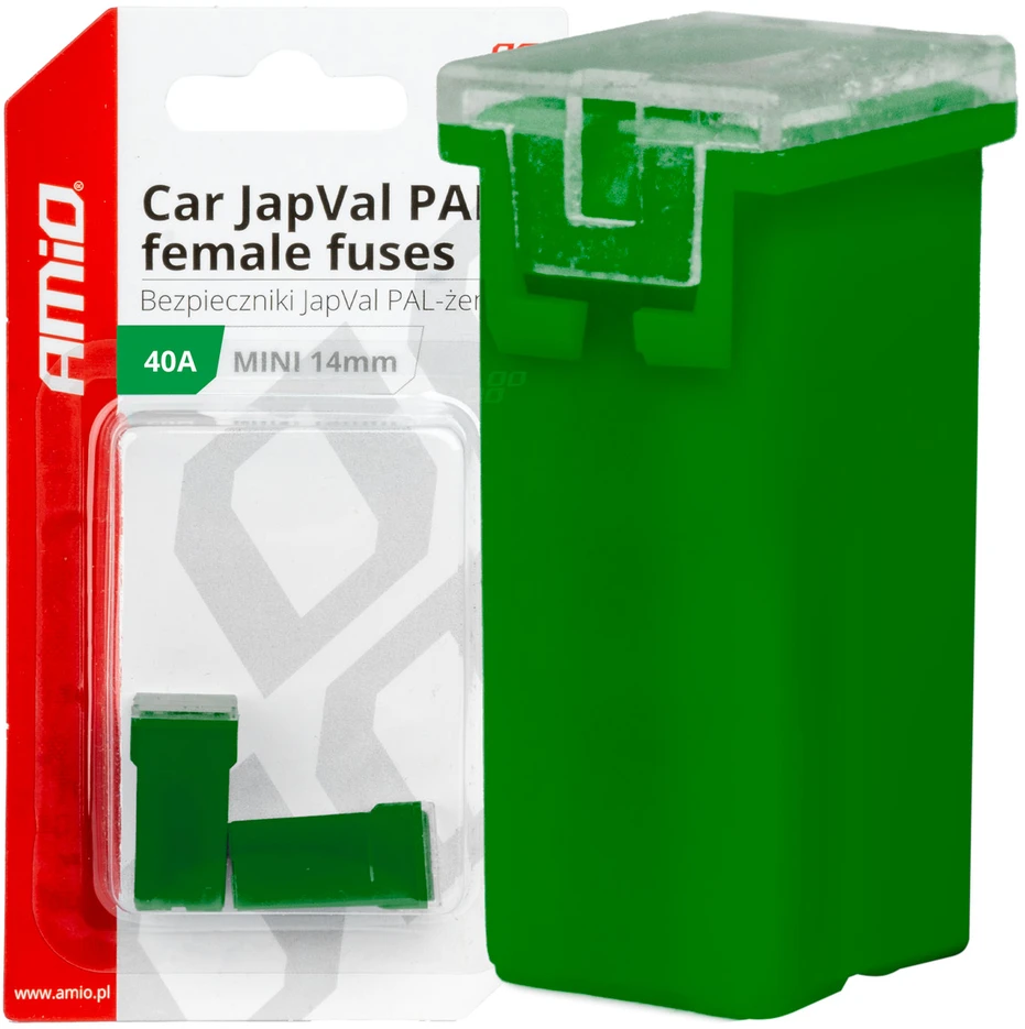 Japval PAL automobilio saugikliai, moteriški, 2 vnt., 40A, amio-03438