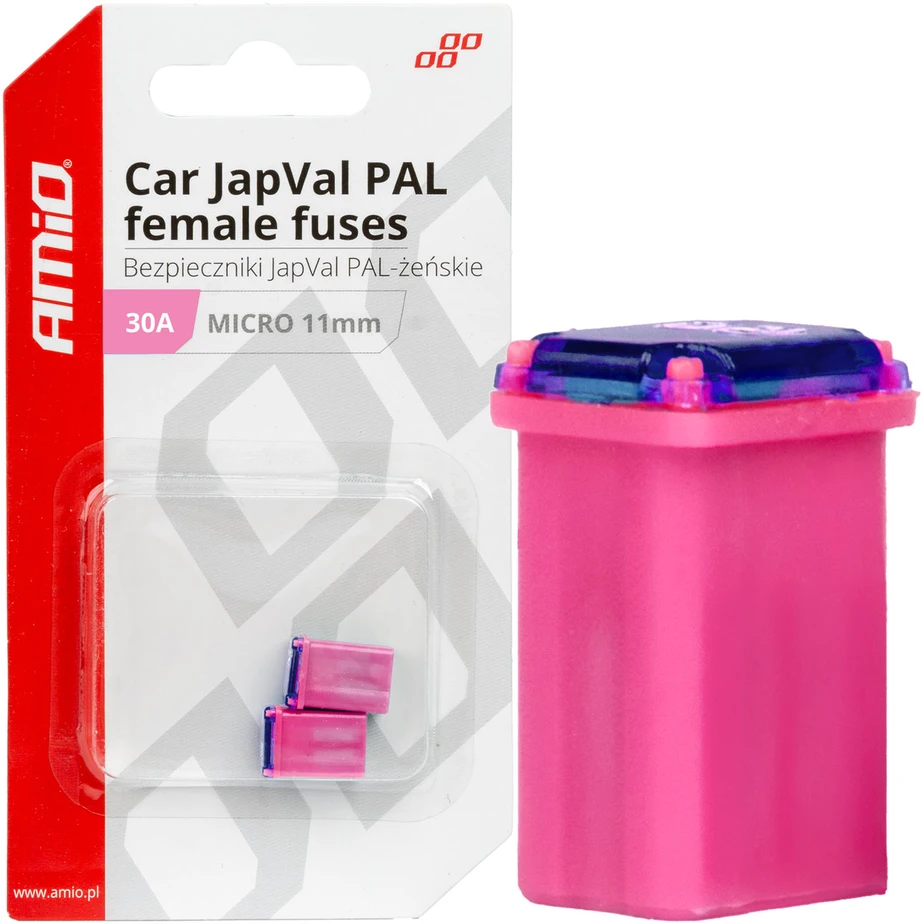 Japval PAL automobilio saugikliai, moteriški, 30A, 2 vnt. amio-03460