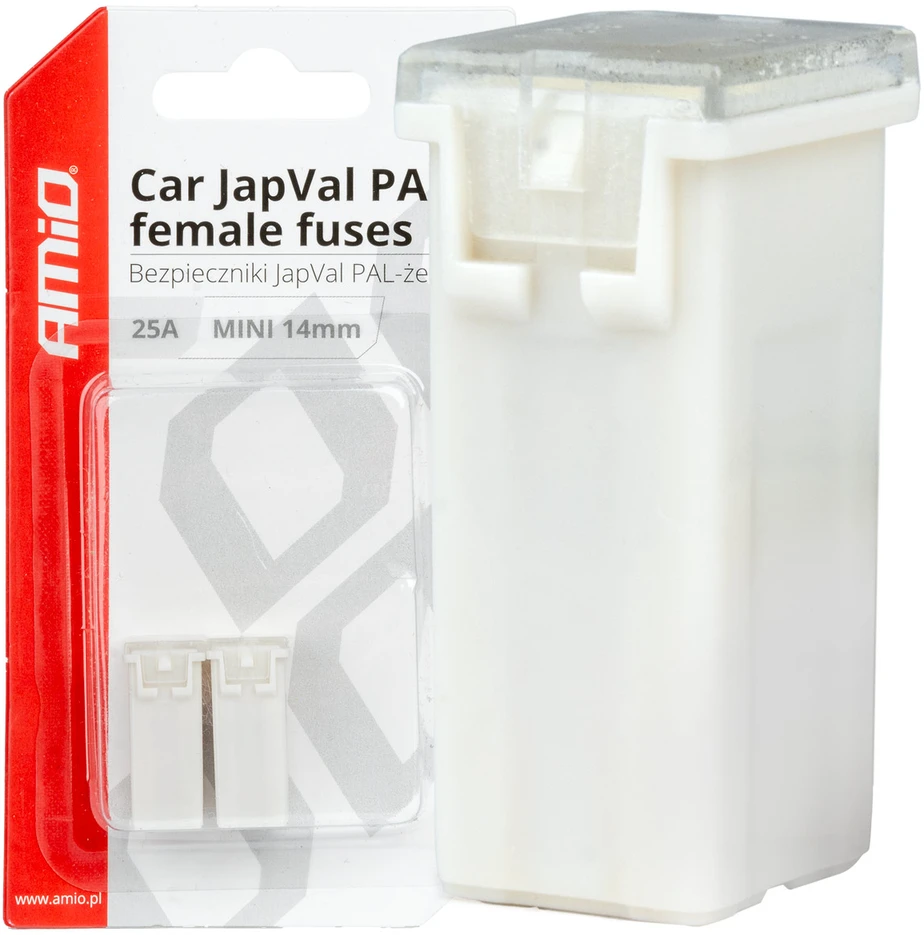 Japval PAL automobilio saugikliai, moteriški, 2 vnt., 25A, amio-03436