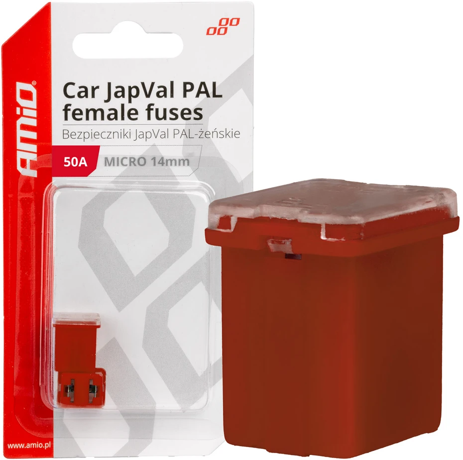 Japval PAL automobilio saugikliai, moteriški, 2 vnt., 50A, amio-03455