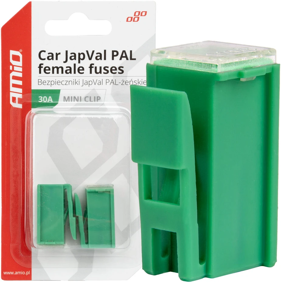 Japval PAL automobilio saugikliai, moteriški, 2 vnt., 30A, amio-03413