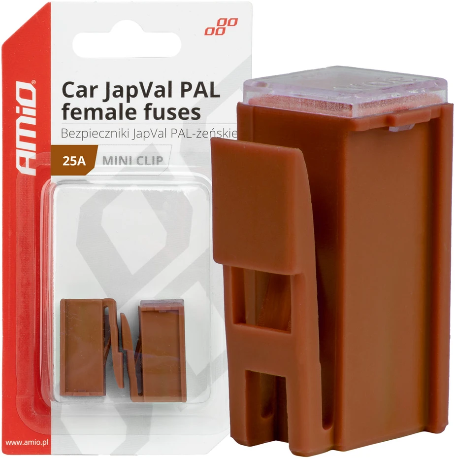 „Japval PAL“ automobilio saugikliai, 2 vnt., 25 A, amio-03412