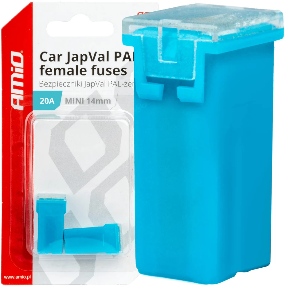 Japval PAL moteriški automobilio saugikliai, 2 vnt., 20A, amio-03435