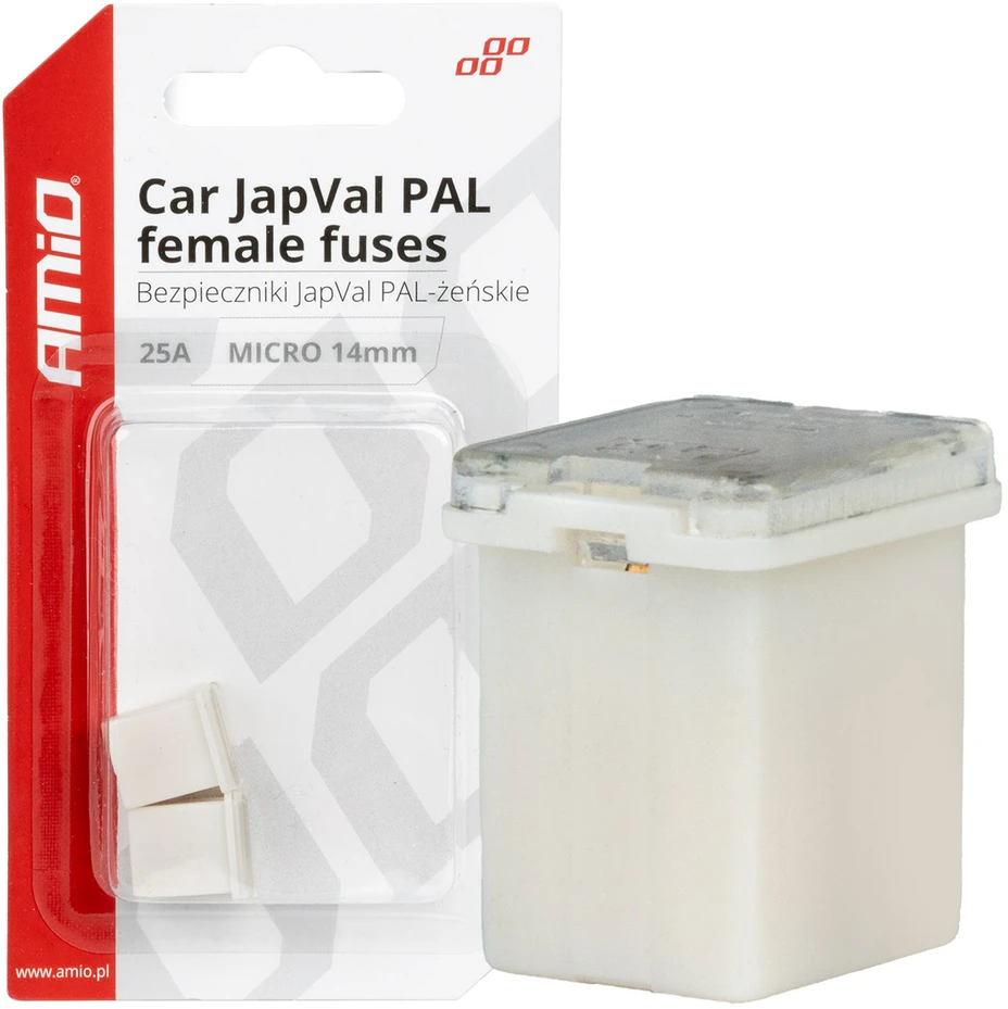 Japval PAL moteriški automobilio saugikliai, 2 vnt., 25A, amio-03452