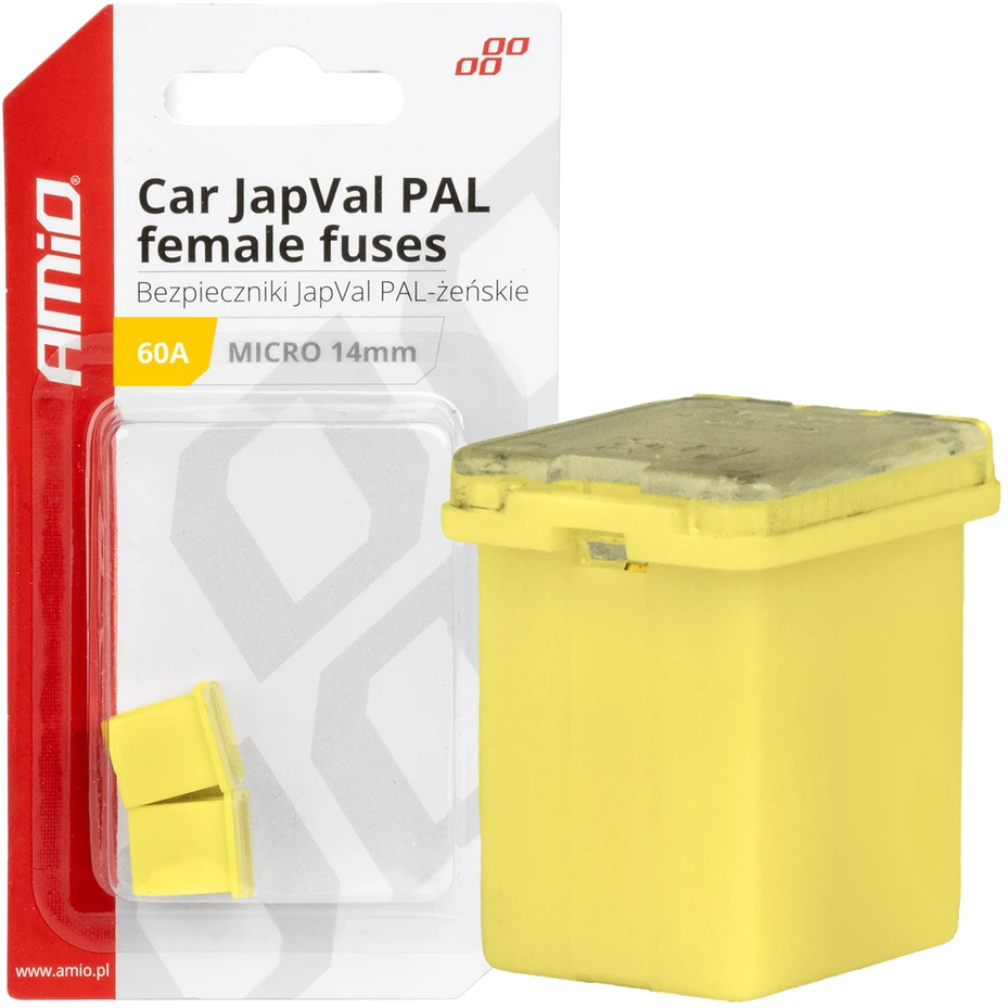 Japval PAL moteriški automobilio saugikliai, 2 vnt., 60A, amio-03456