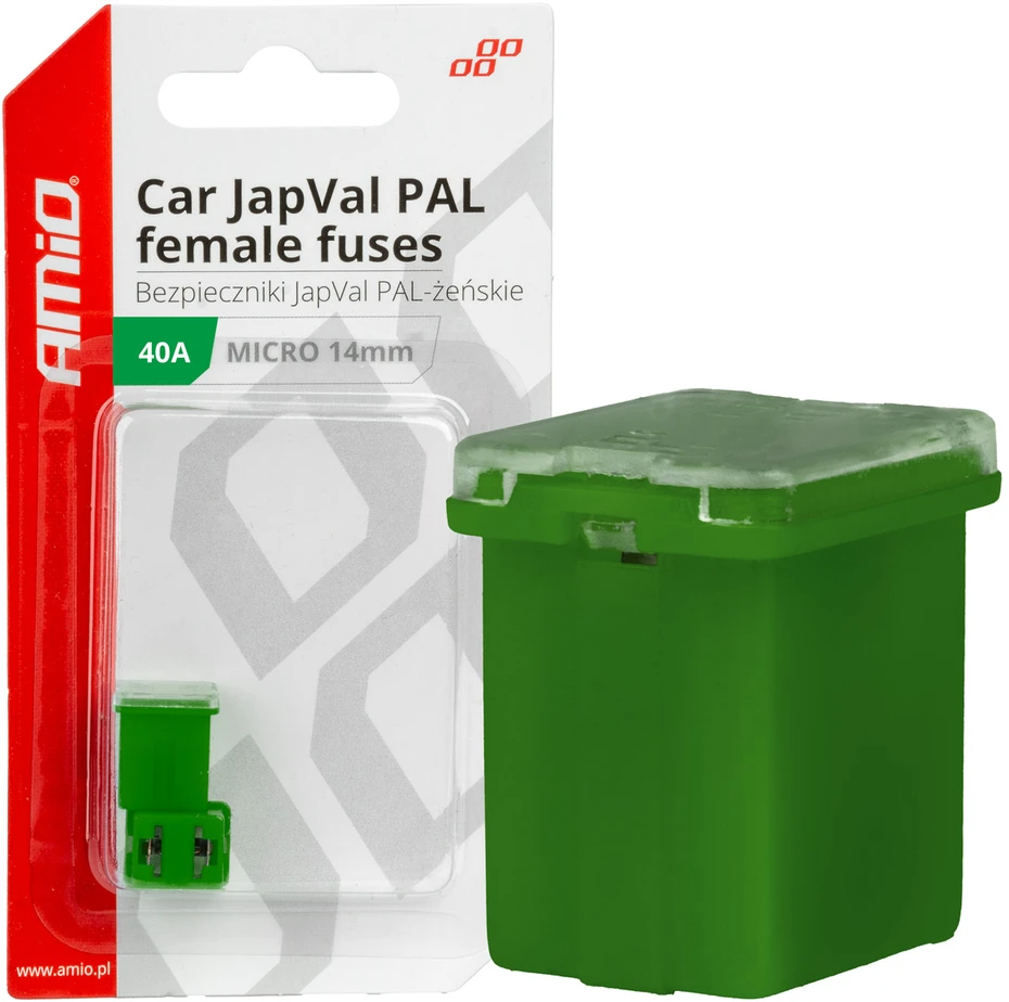 Japval PAL moteriški automobilio saugikliai, 2 vnt., 40A, amio-03454