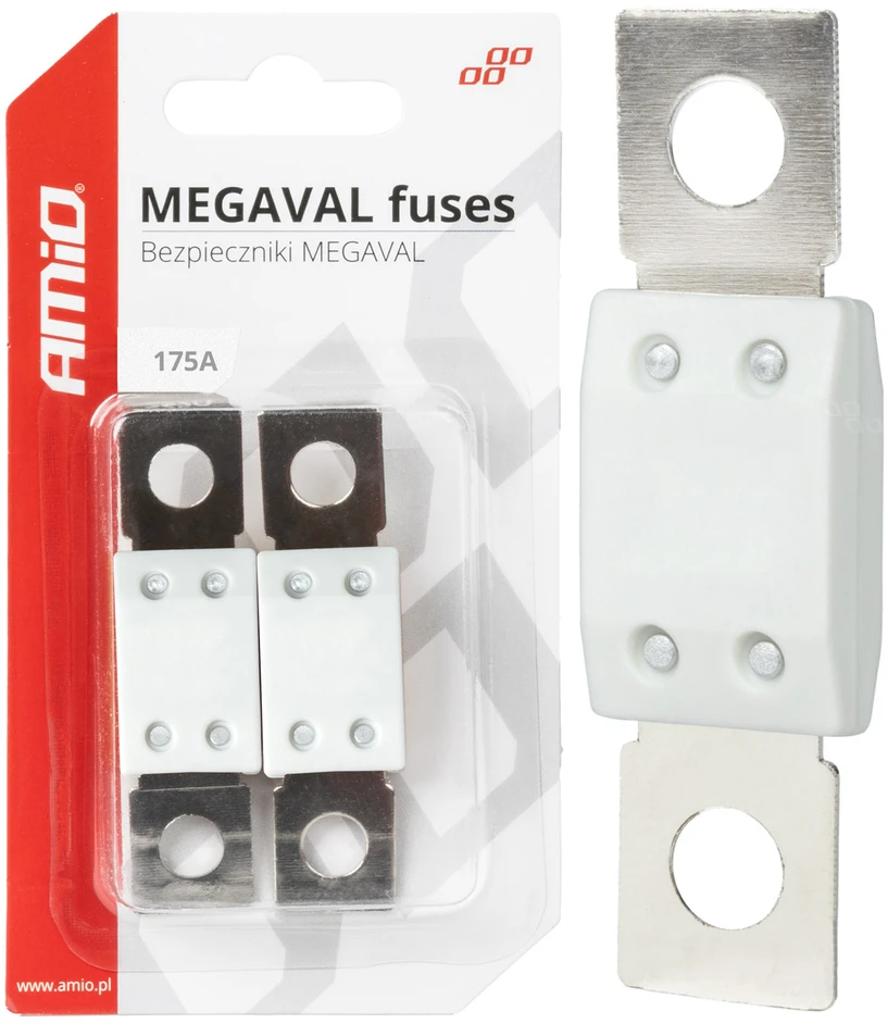 „Megaval MTA“ automobilio saugikliai, 2 vnt., 175A, amio-03466