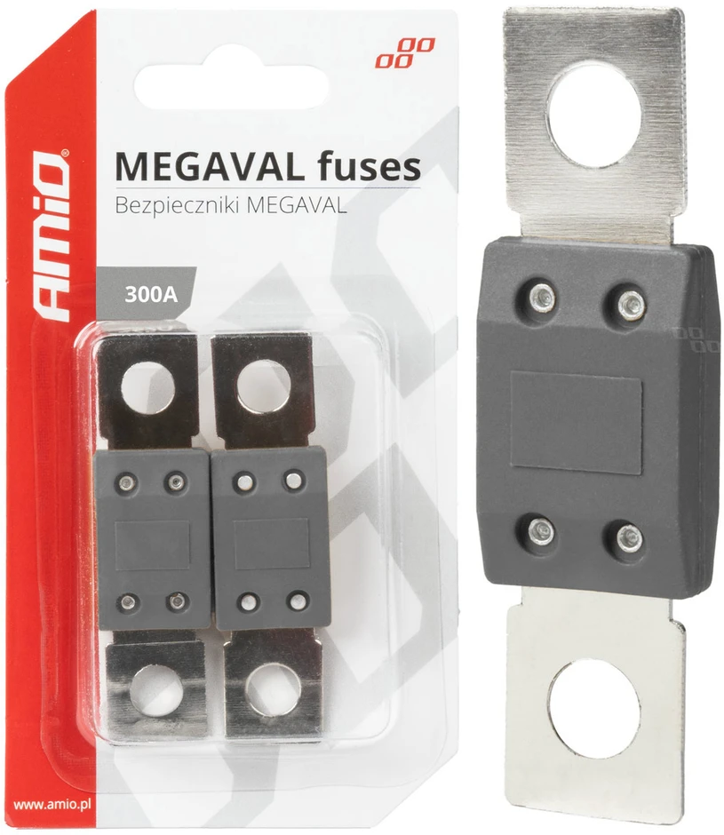 „Megaval MTA“ automobilio saugikliai, 2 vnt., 300 A, amio-03470