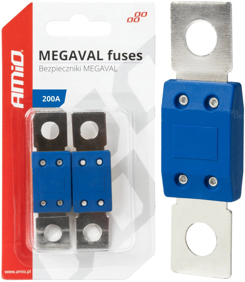 „Megaval MTA“ automobilio saugikliai, 2 vnt., 200 A, amio-03467